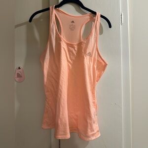 Adidas Women's peachy pink workout tank top size Large